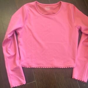 IVL Collective sz 10 Pink Scalloped Athletic Top